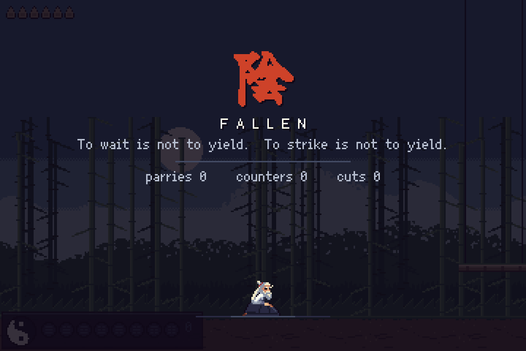 Game over screen